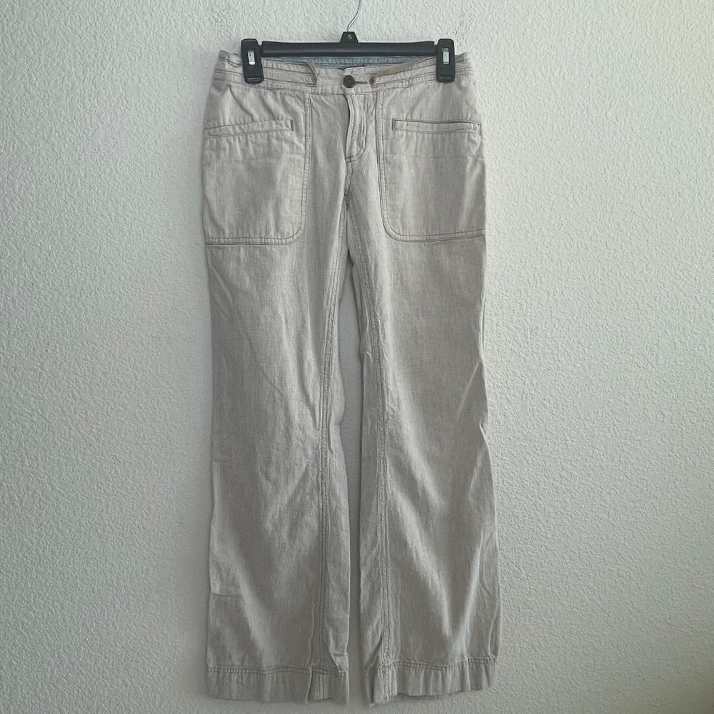 The North Face Larison Linen Pants Size 2 Lightweight Stripe Drawstring Waist - Picture 6 of 14